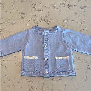 Jacadi Baby Garter Stitch Cardigan 1 mo.